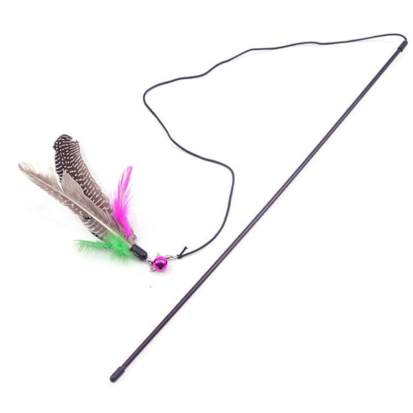 Feather Wand With Small Bell Mouse Cage Toys