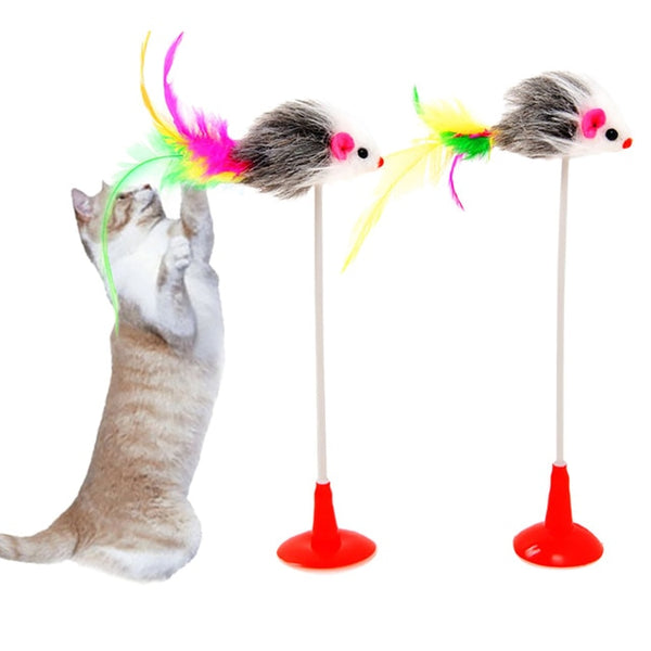 Feather Wand With Small Bell Mouse Cage Toys