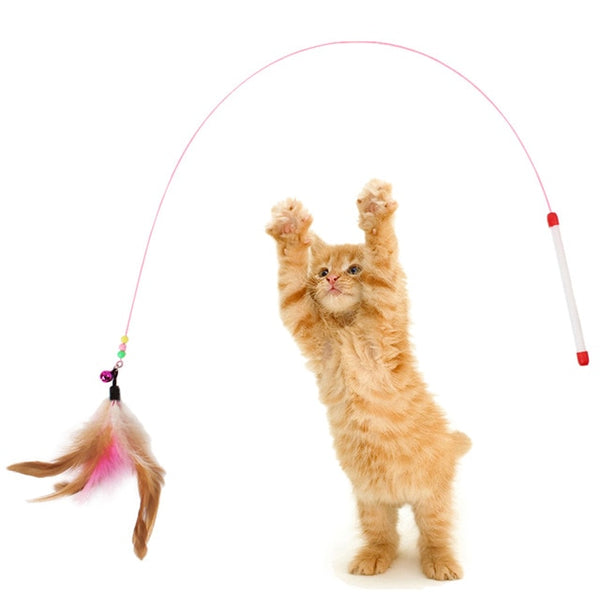 Feather Wand With Small Bell Mouse Cage Toys