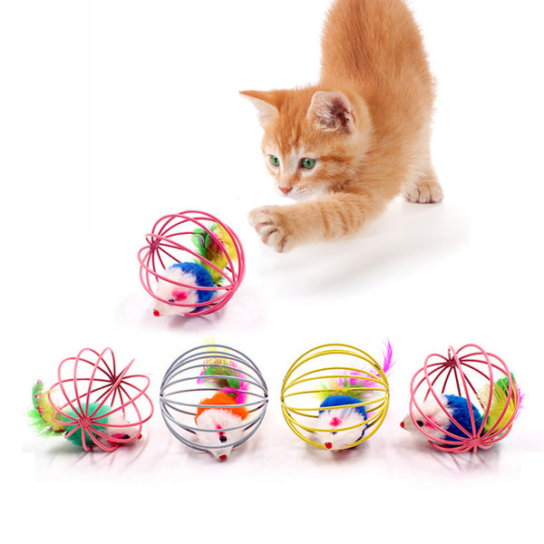 Feather Wand With Small Bell Mouse Cage Toys
