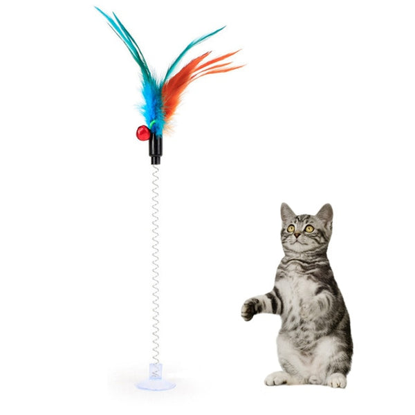 Feather Wand With Small Bell Mouse Cage Toys